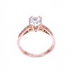 Single stone of 14K rose gold