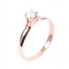 Single stone of 14K rose gold